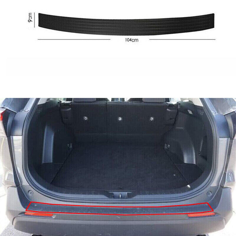 for Toyota RAV4 2019-2022 Black Soft Rubber Rear Bumper Protector Sill Plate 1pc