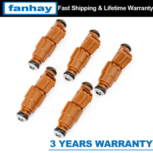 5-piece fuel injector kit 0280155831, suitable for 1998-09 for Volvo S60, S80, C70, V70, XC90 2.4L, 2.5L...