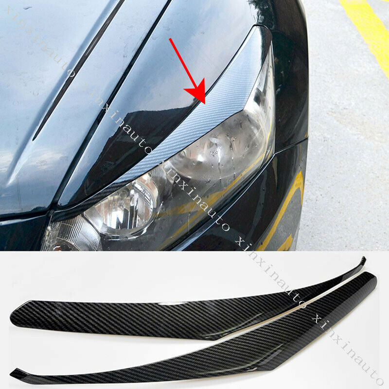 Headlight Lamp Eyebrow Molding Trim for Honda Accord 2008-2012 Carbon Fiber Look