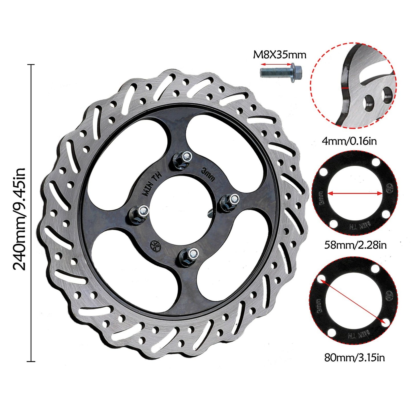 19-inch front wheel 70/100-19 rim assembly for Pit Dirt bicycles, for Honda CRF, for Yamaha