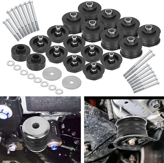 Body Cab Mount Bushing Kit For 2008-2016 for Ford F250 F350 Super Duty 2WD 4WD Black