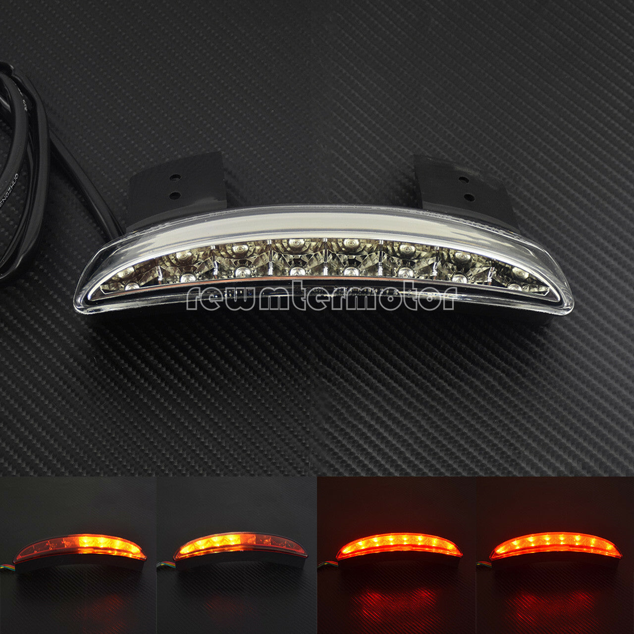 Rear LED Brake Tail Light Turn Signal w/Clear Lens Fit For Sportster XL883 1200