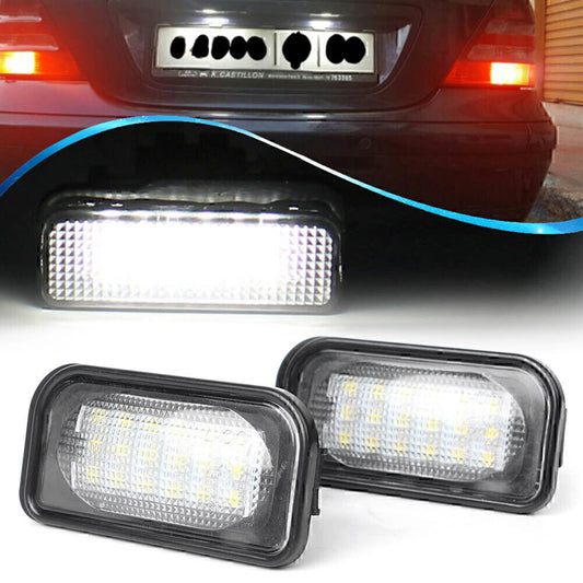 2x LED License Plate Number Light Lamp for Mercedes Benz W203 4D 2000 2001-2007