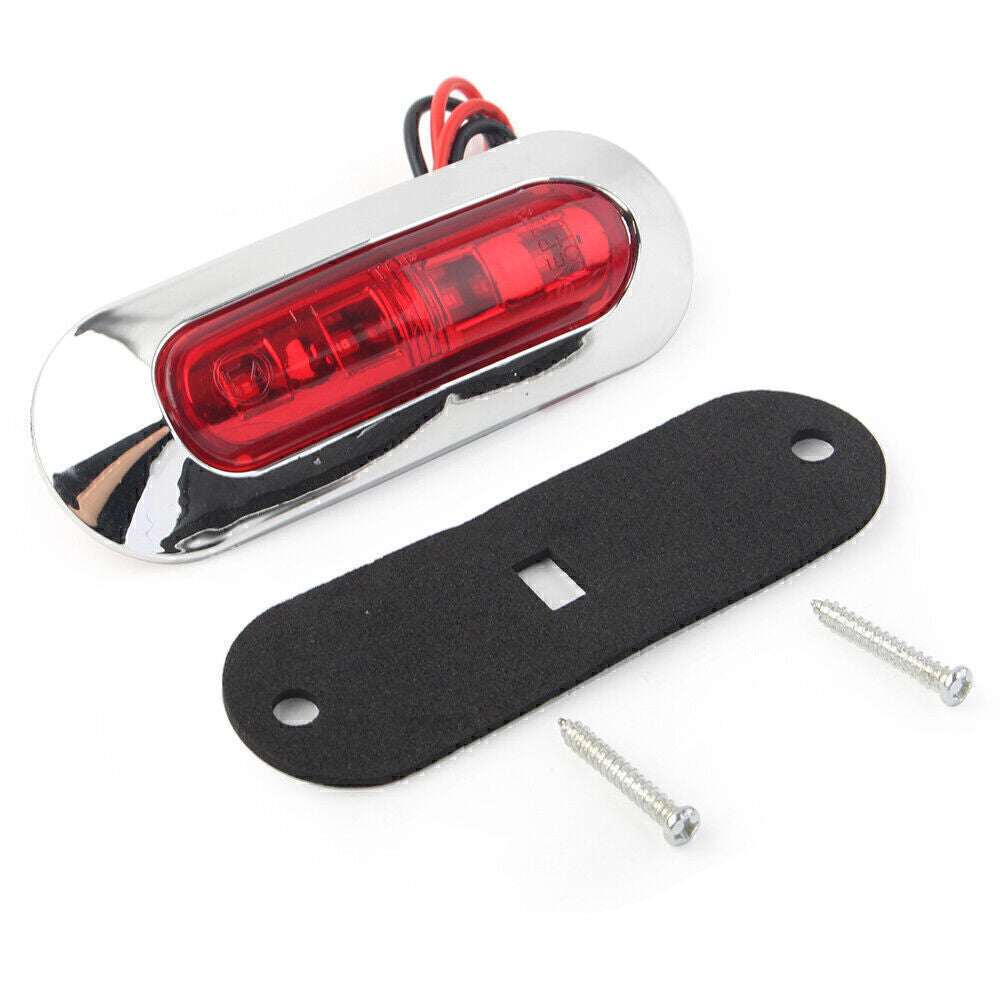 4 LED Side Clearance Marker Light Lamp Fit Car Truck Trailer Pickup 12V 24V Red