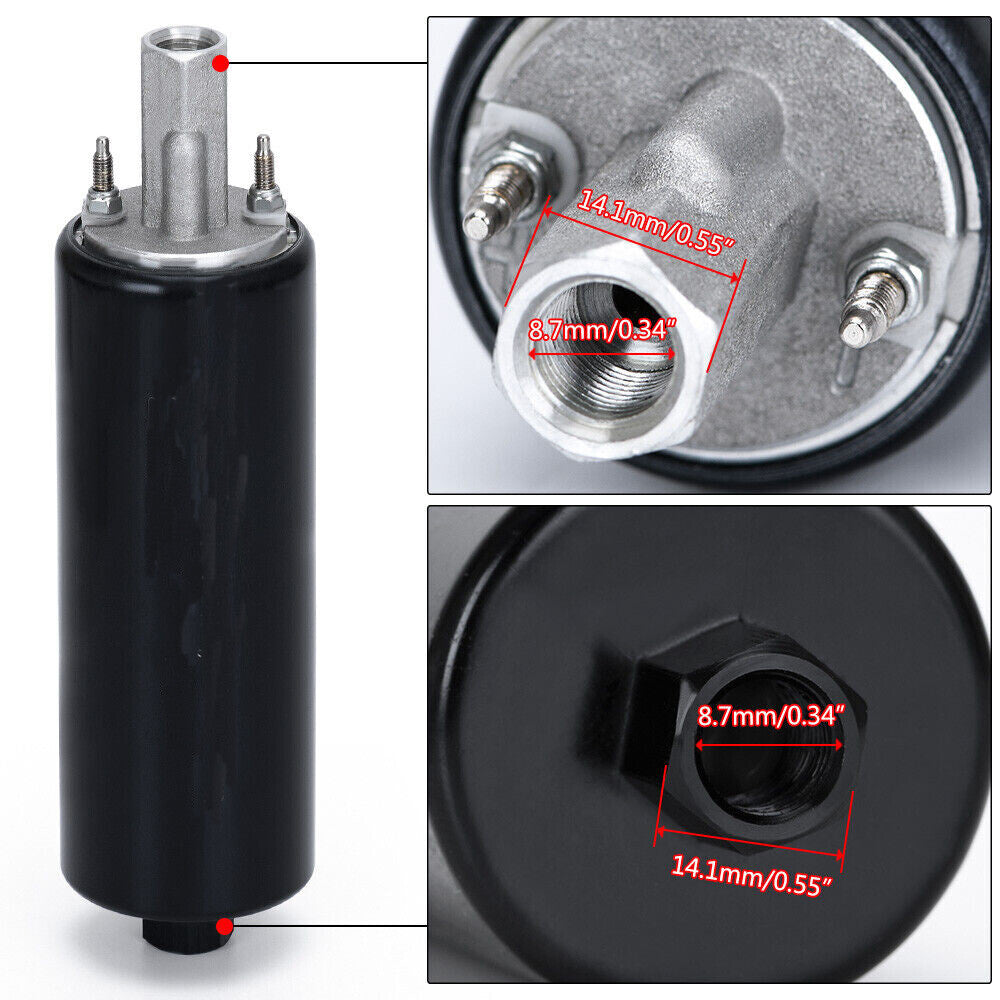 High Flow Pressure Fuel Pump GSL392 External Inline 255LPH 3/8 Fitting Mount Kit
