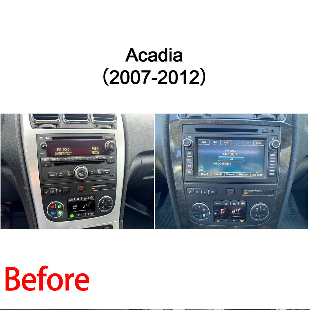Android Auto Carplay for GMC Acadia 2007-2012 Car Stereo Radio GPS Player Screen