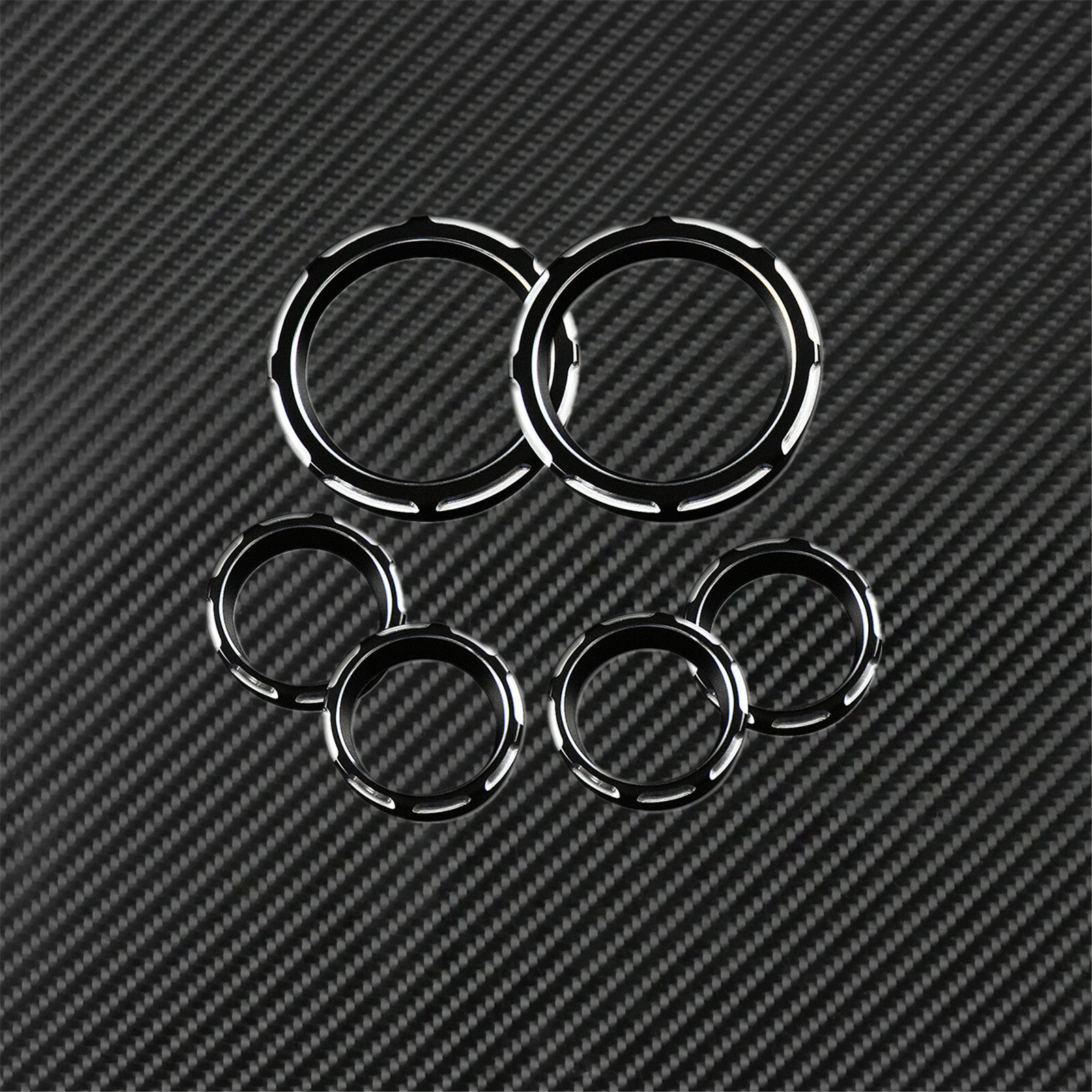 2 Gauge 4 Speedometer Burst Bezel Fit for Harley Electra Street Glide 96-13