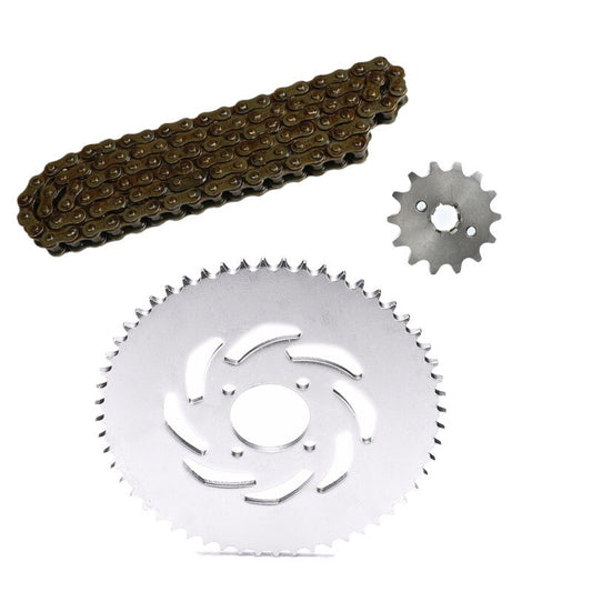 428 chain-driven front and rear sprockets for Dirt Pit bicycles/ATVs 50cc-150cc with 125 CRF coolers.