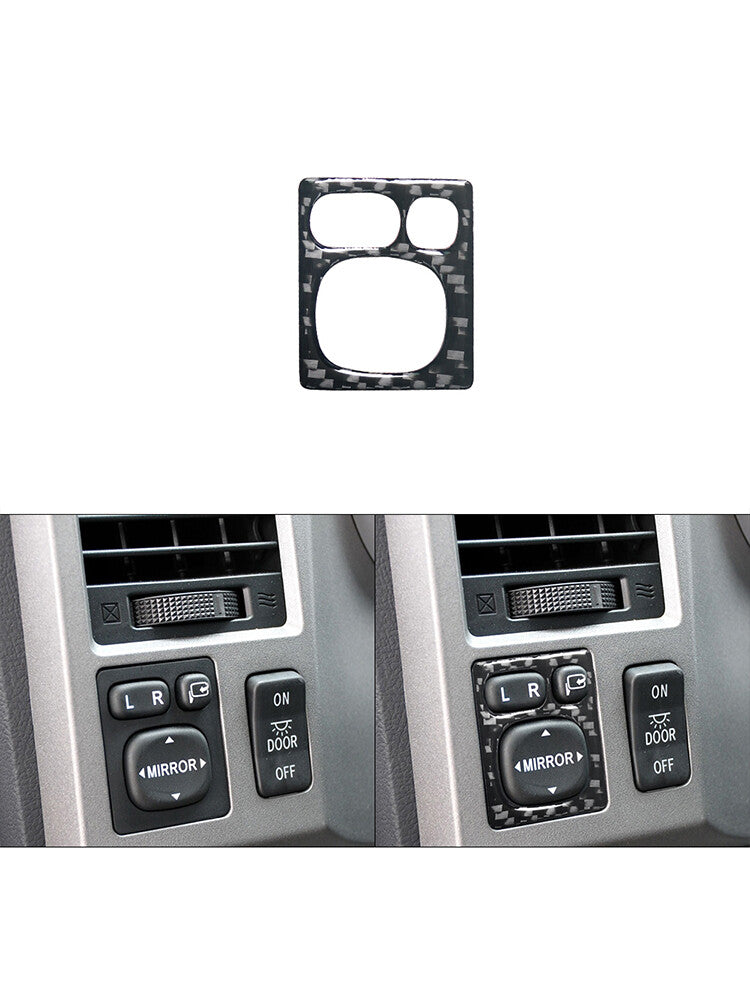 Mirror Contral Type B Frame Trim Cover Carbon Fiber for Toyota Tundra 2007-2013