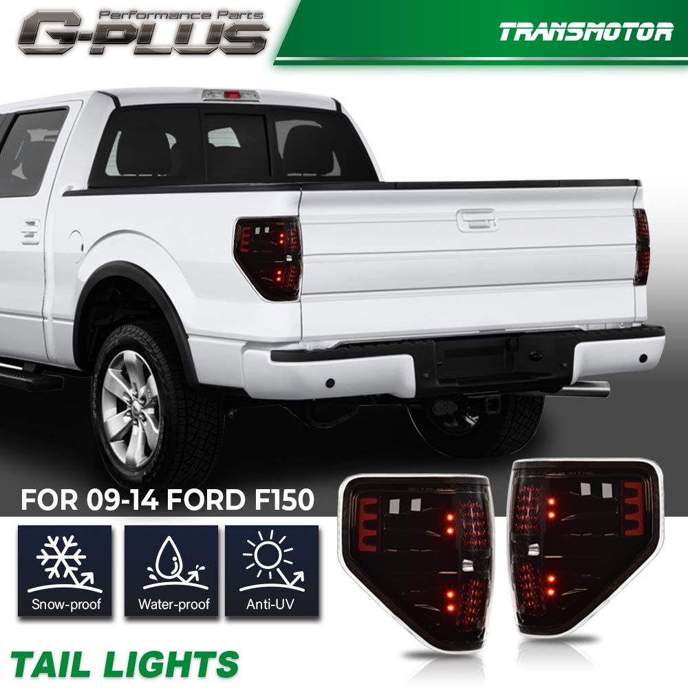 Suitable for 2009-2014 for Ford F150s - Smoke Lens Headlights + LED Tail Brake Lights (Pair)