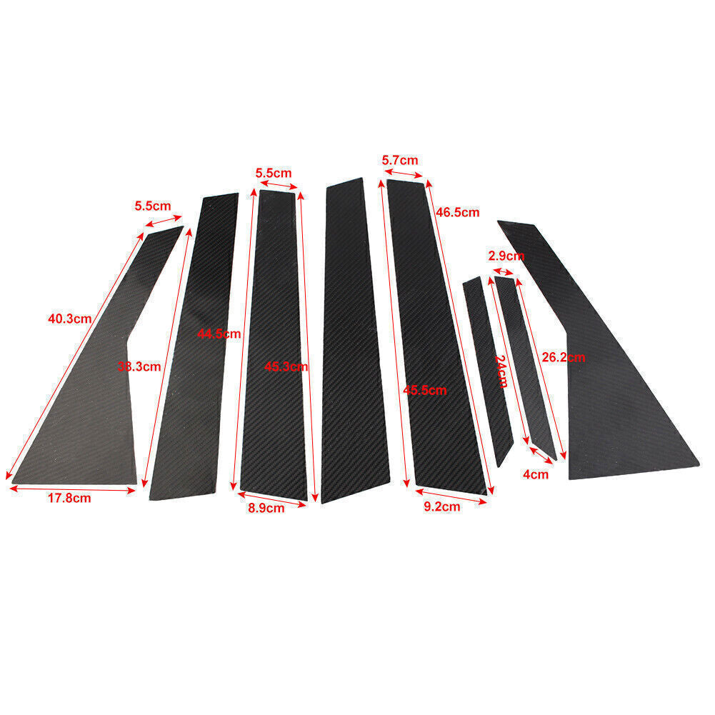 for Porsche for Cayenne 19-2024 Carbon Fiber Pillar Posts Door Window Molding Strip