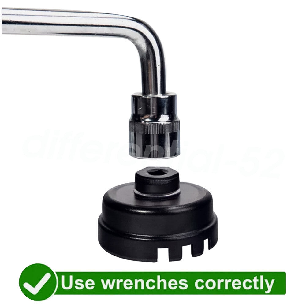 Oil Filter Cap Wrench Cup Socket Remover Tool for Toyota for Lexus 14 Flutes 64MM