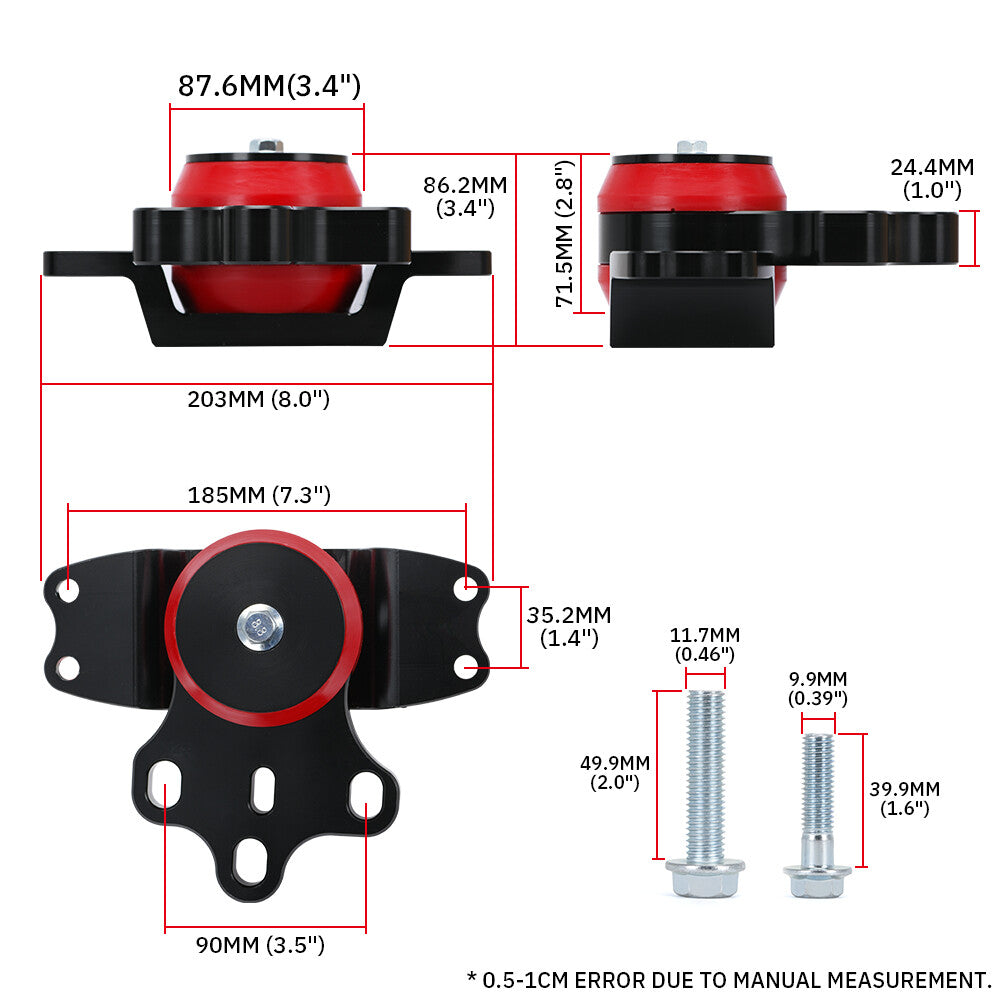 for VW MK5 MK6 for Golf GTI for Jetta 2.0 Engine Transmission Motor Mount Kit Dog Bone