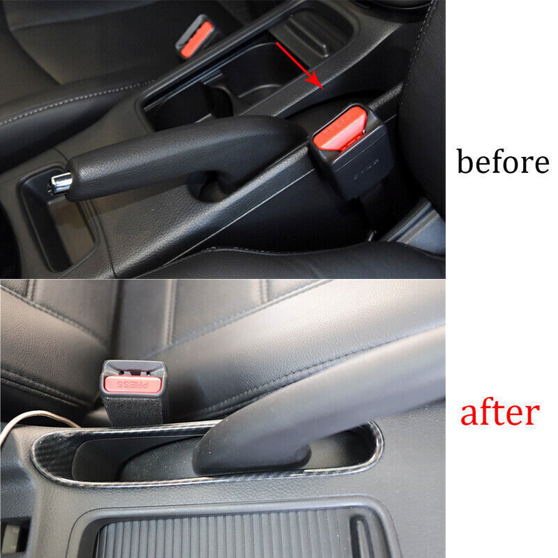 Car Hand Brake Lever Trim Cover Frame Fit for Nissan Sentra 2013-19 Carbon Fiber