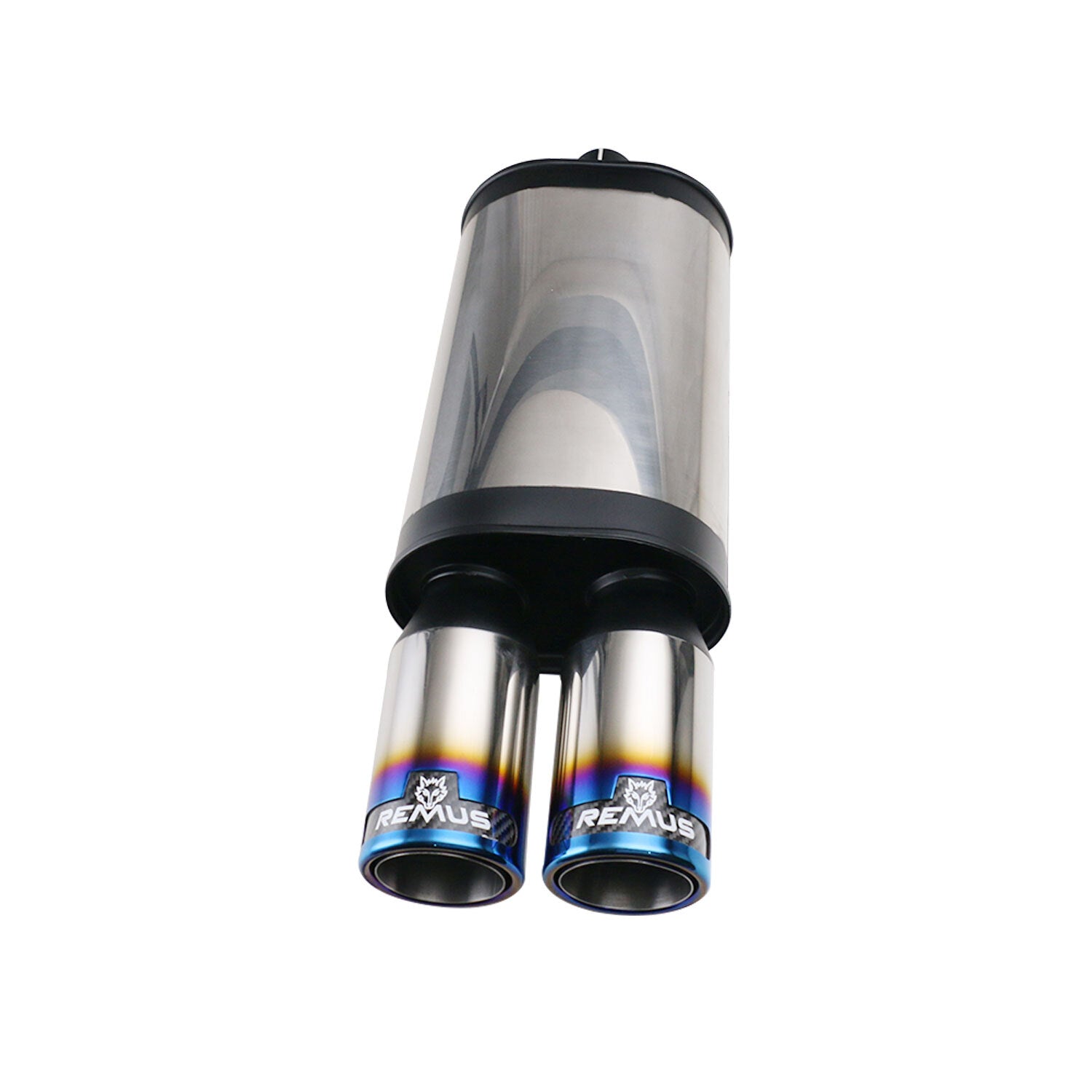 2-2.5 Universal Exhaust Rear Muffler Exhaust Pipe Blue RM Tube Tail Tip 3 OD