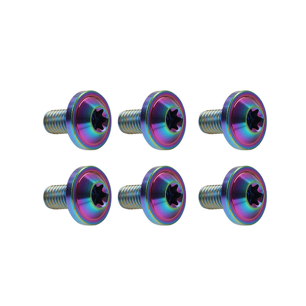 6pcs Alloy Bolts Truss Torx Head Screws M6x15mm For Motorcycle Rainbow
