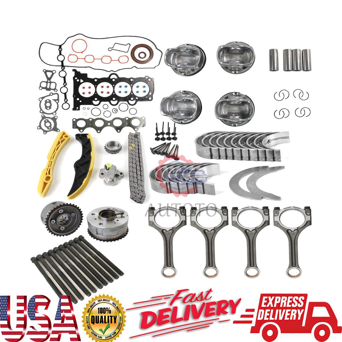 G4FJ Engine Rebuild Kit Pistons Gaskets Bearing Rods Timing Fits for Hyundai for KIA