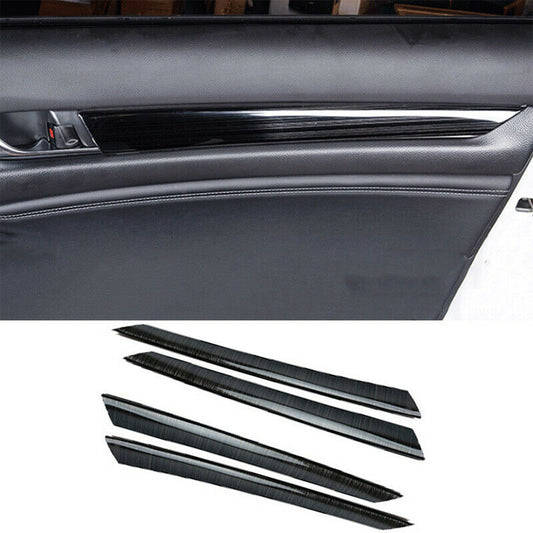 for Honda Accord 2018-2022 Black Steel Car interior Door Panel Trim Cover Strip
