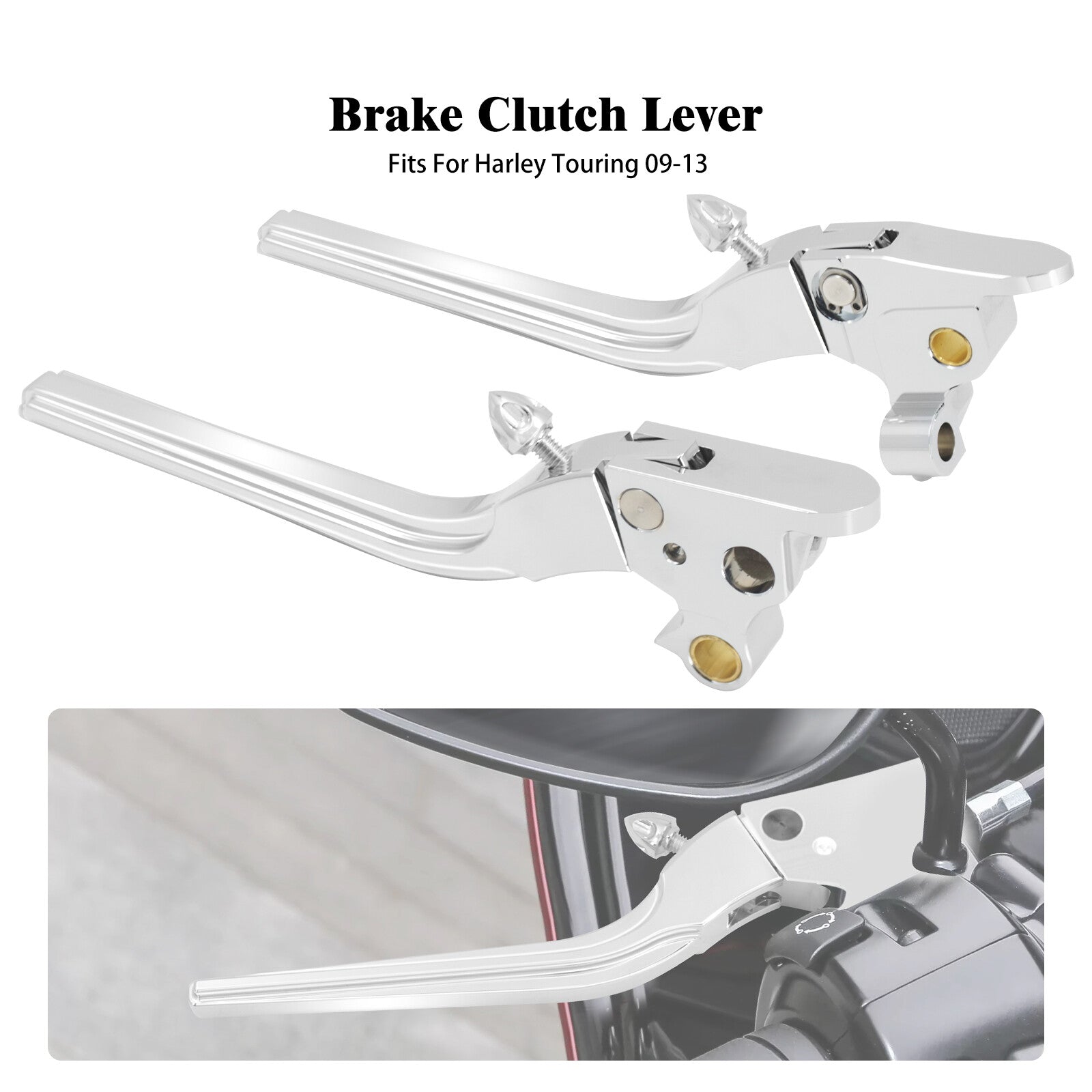Chrome Brake Clutch Levers for Harley Touring Street Electra Road Glide 09-2013