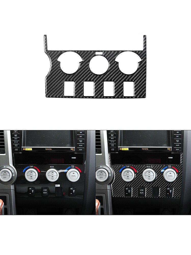 Central A/C Control Panel Type A Trim Carbon Fiber for Toyota Tundra 2007-2013