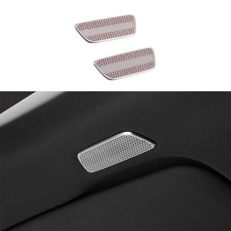 Silver Titanium Rear Reading Light Lamp Frame Trim Fit for Volvo V90 2017-2022