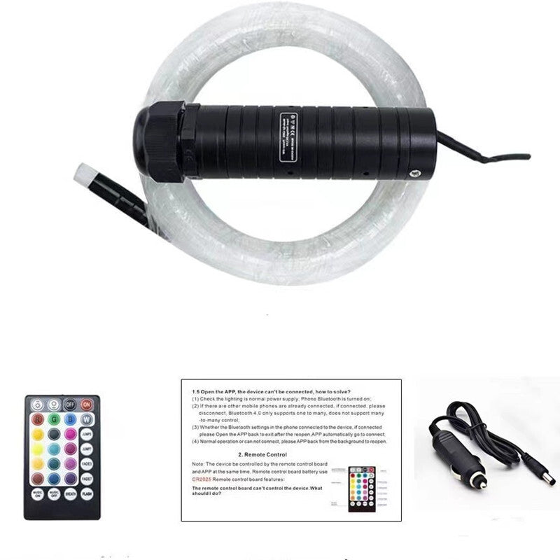 Car Fiber Optic Lights RGBW Roof Star Bluetooth App 6W Starry Sky Ceiling Lamp