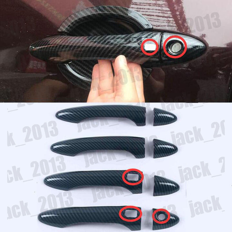 for Kia Forte K3 2014-2018 Carbon Fiber ABS for Smart Side Door Handle Cover Trim