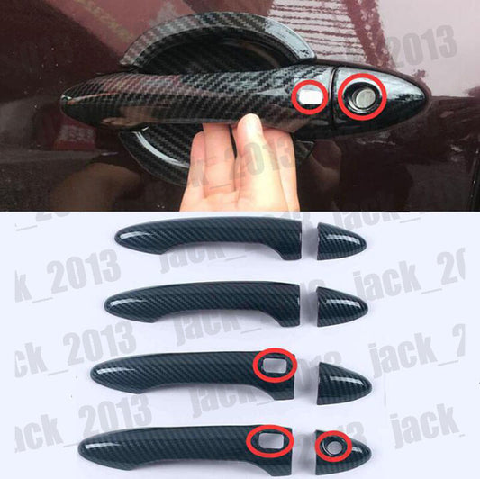 for Kia Forte K3 2014-2018 Carbon Fiber ABS for Smart Side Door Handle Cover Trim