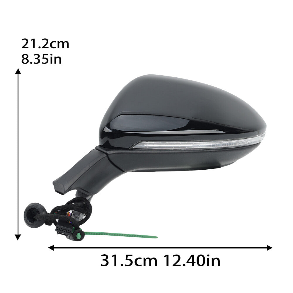 F¨¹r for VW for Golf VII MK7 12-20 L+R Au?enspiegel Spiegel Elektrisch Heizung Schwarz