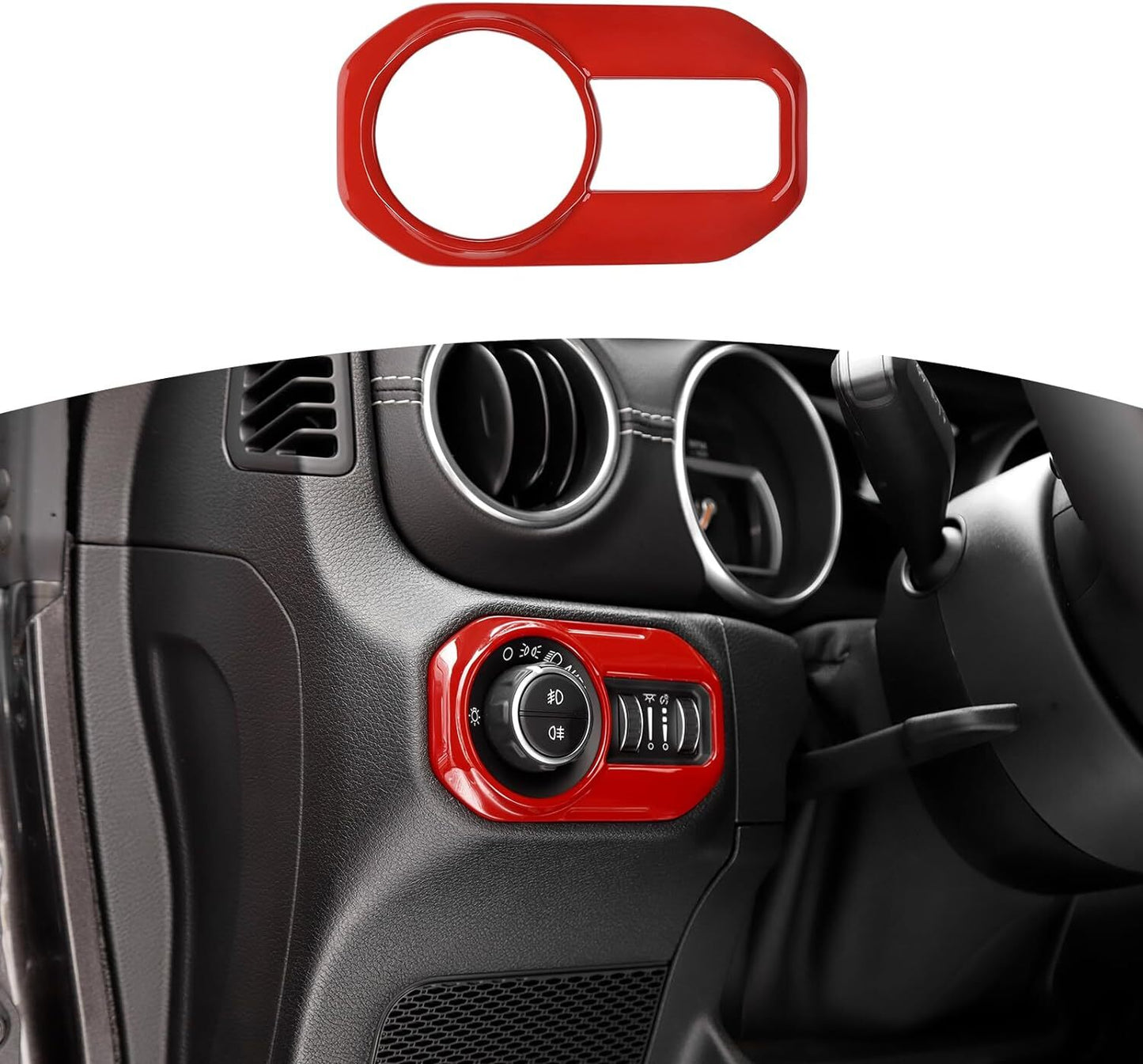 for Jeep for Wrangler JL 18-24 Headlight Switch Button Panel Cover Trim multicolor