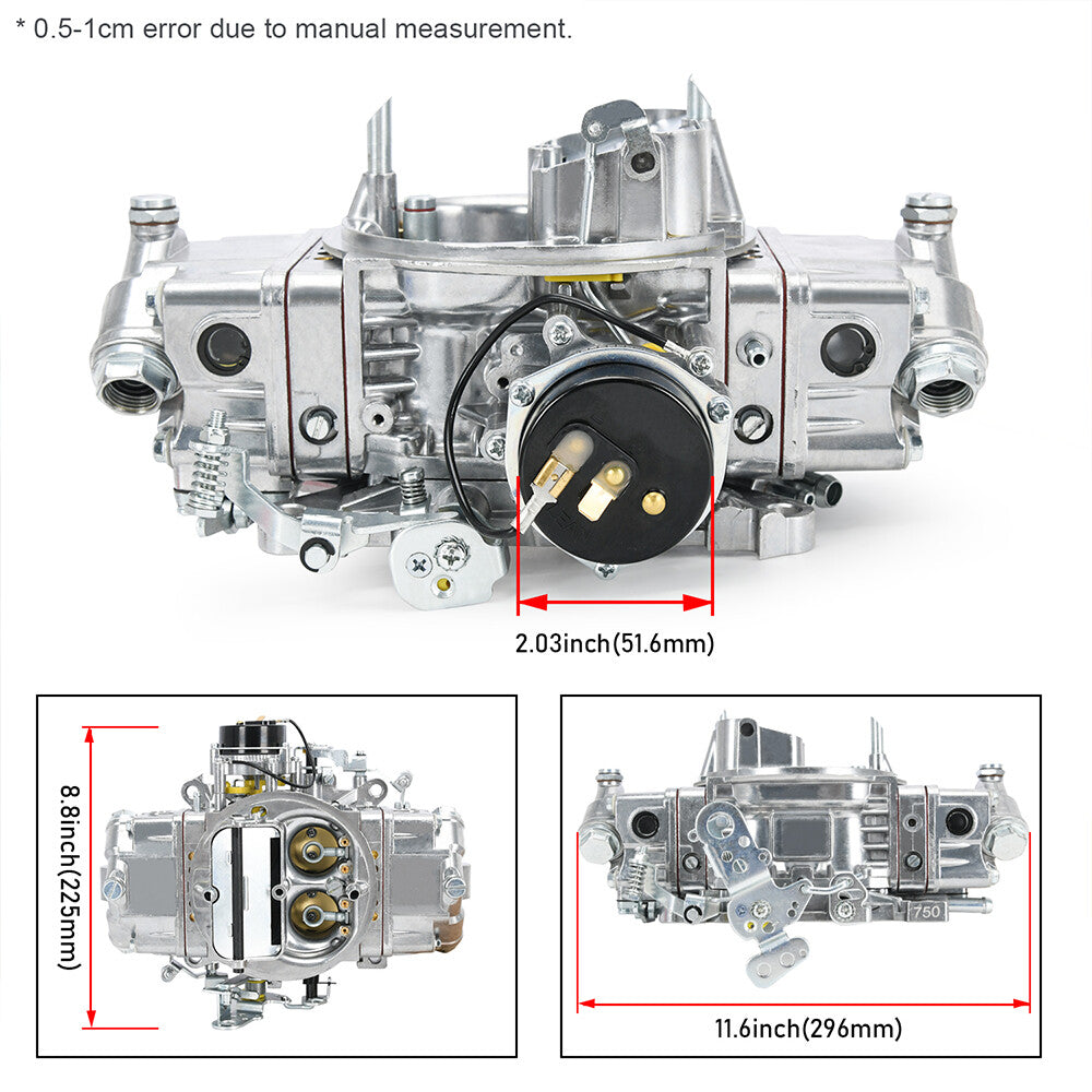 For Holley Quickfuel Brawler 750 CFM Double Pumper 4 Barrel Carburetor E-Choke