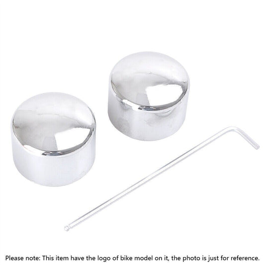 2pcs Front Axle Nut Covers Universal Fit for Harley Davidson Choppers