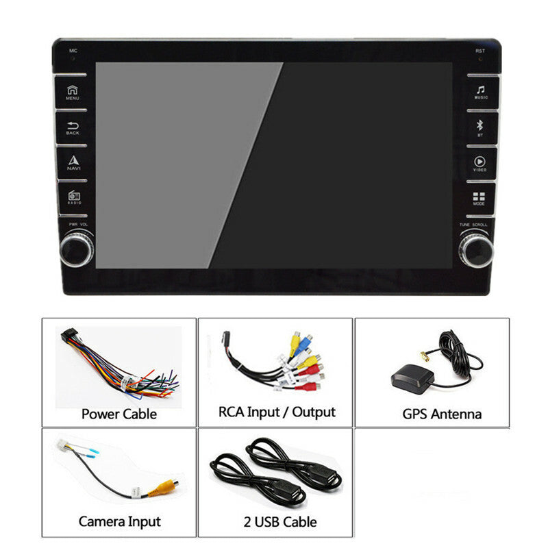9inch Car Stereo Radio Mirror Link Touch Screen Button Knob GPS Wifi Navigatioon