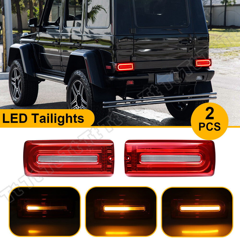 LED tail brake lights for 1999-2018 for Mercedes-Benz G-Class W463 G500 G550 G63 AMG models.