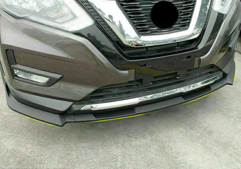 3Pcs for Nissan Rogue 2017-2020 Matte Black Front Bumper Lip Spoiler Guard Trim