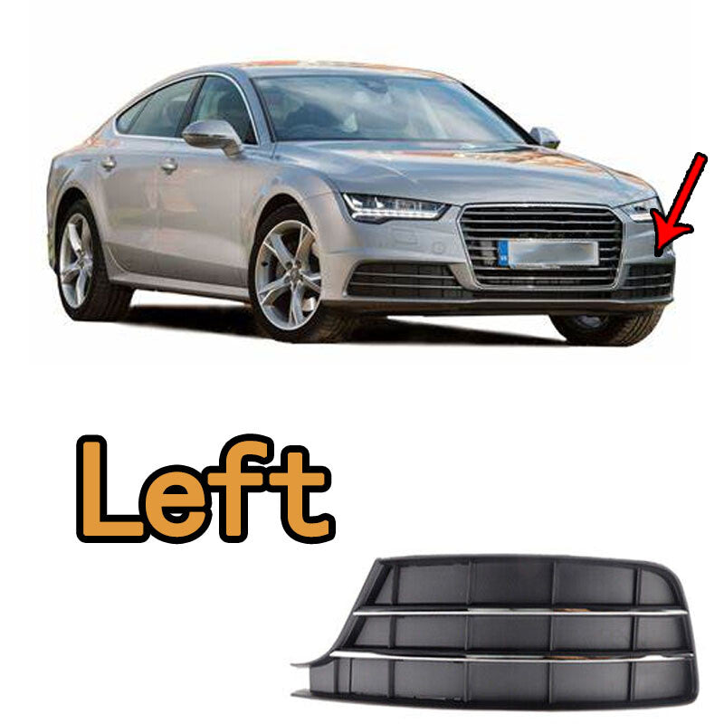 Left for Audi A7 2015 2016-2018 Fog Lamp Side Front Bumper Fog Lamp Grille Cover