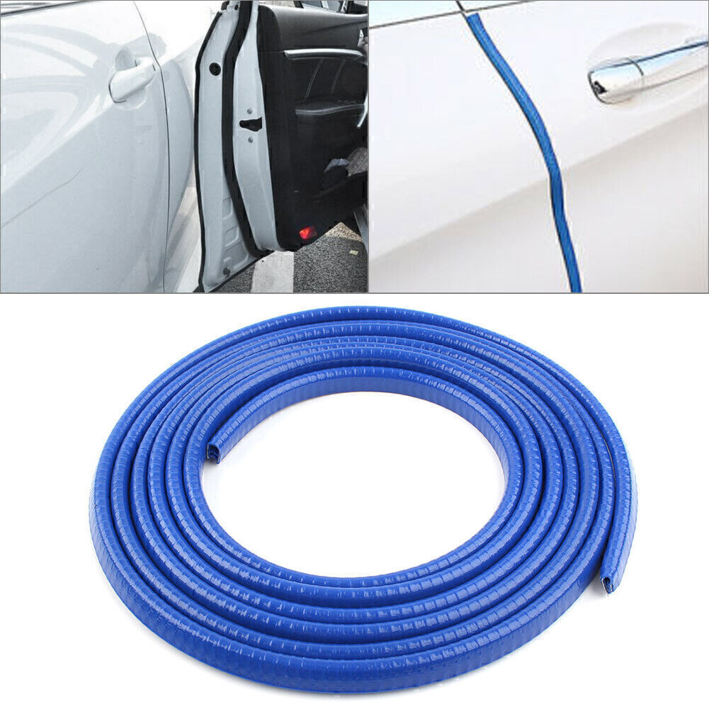 13Ft Universal Rubber Seal Trim Molding Strip Door Edge Lock Protector Blue