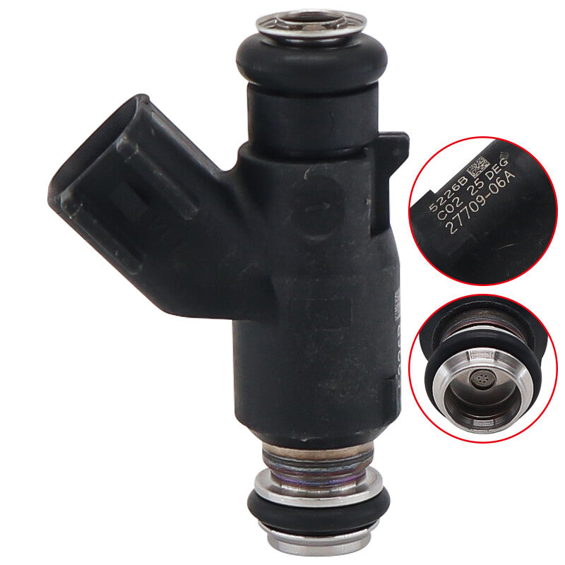 2-pack of new 27709-06A 6-hole fuel injectors for Harley-Davidson 2770906A