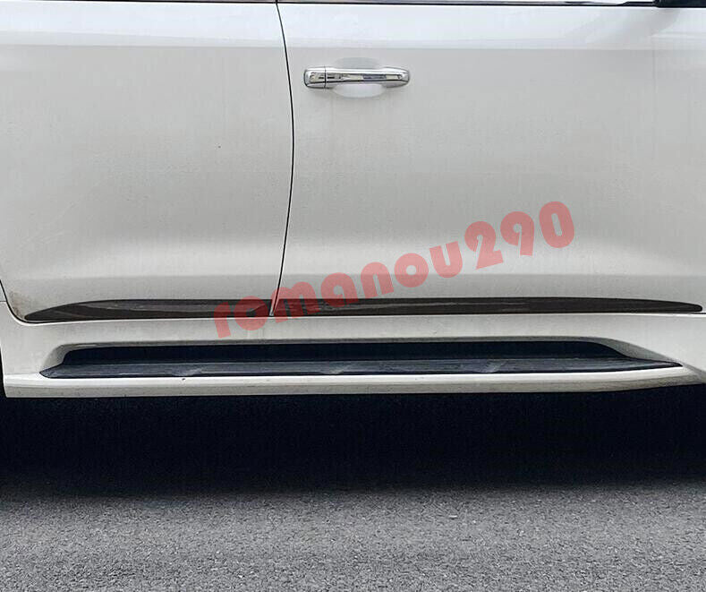 for LEXUS LX570 2016-2021 Glossy Black Side Body Door Molding Cover Trim Guard