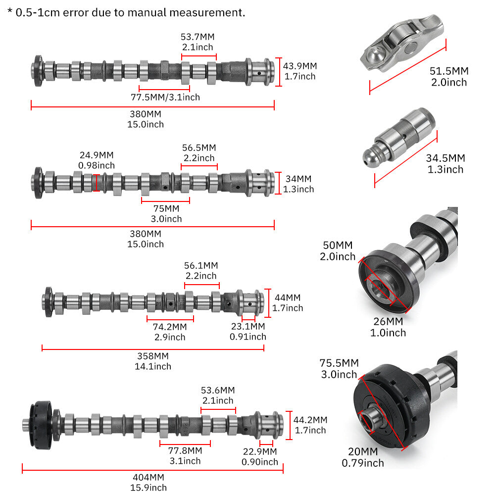 3.6L Pentastar Cam Camshafts Rockers Lifters Kit for Chrysler for Dodge for Ram 11-16