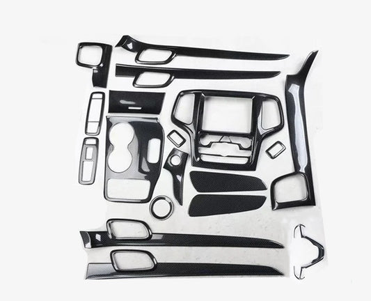 18P Carbon Fiber Interior Kit Cover Trims for Jeep Grand Cherokee 2014-2018 2019