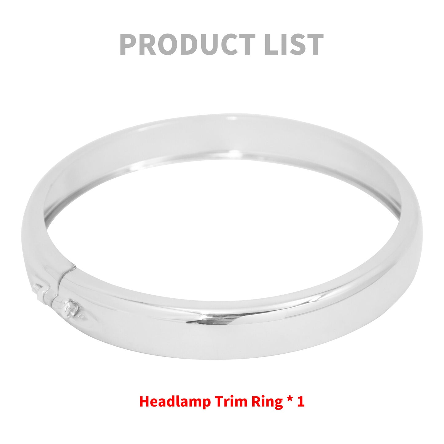 5.75Chrome Headlight Headlamp Trim Ring Fit for Harley Softail Street Bob 18-23