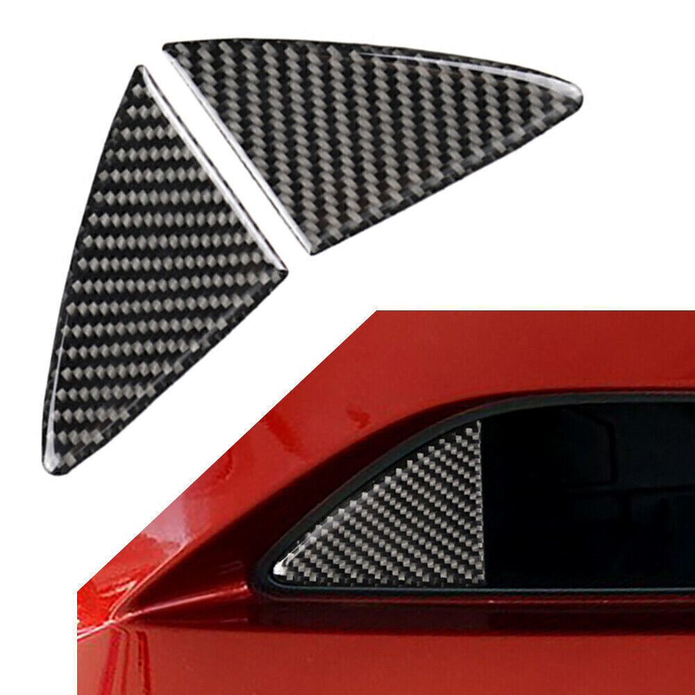 2pcs Carbon Fiber Front Grille Grill Cover Trim for Mazda 3 Axela 2014 2015 2016