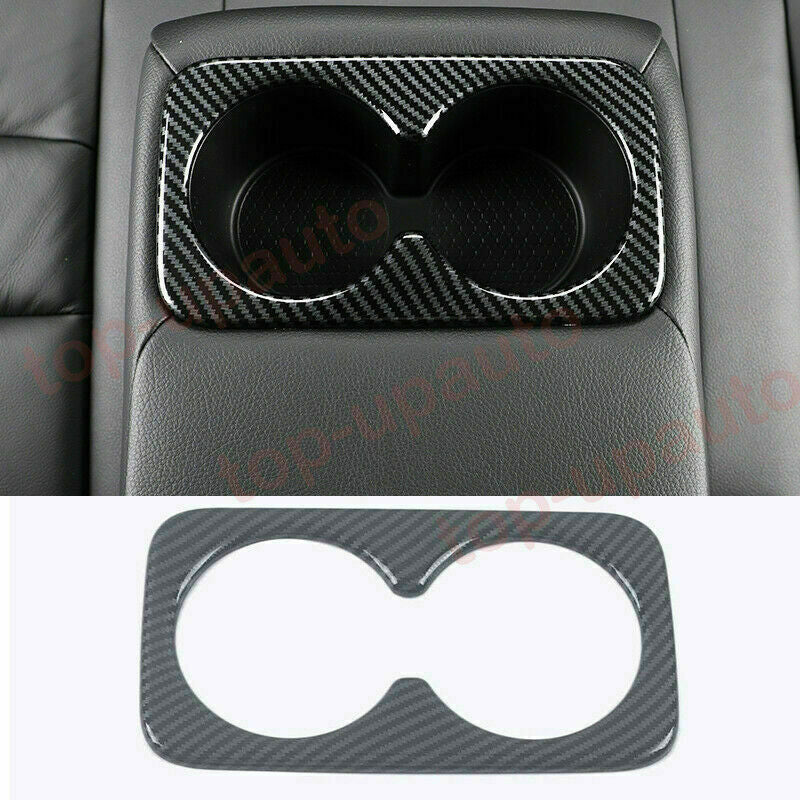 for Nissan Rogue 2021-2022 ABS Carbon Fiber Rear Armrest Cup Holder Panel Trim