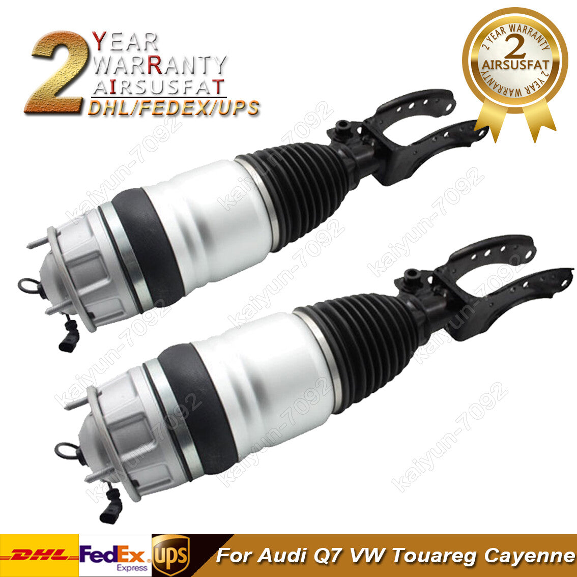 Pair Front Air Suspension Shock Struts for Audi Q7 for Porsche for Cayenne for VW Touareg