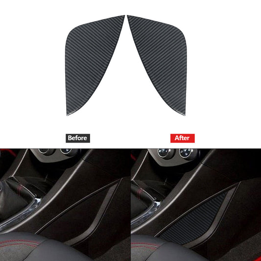 2Pcs Carbon Fiber Floor Conreol Panel Trim Cover for Chevrolet Sonic 2012-2016