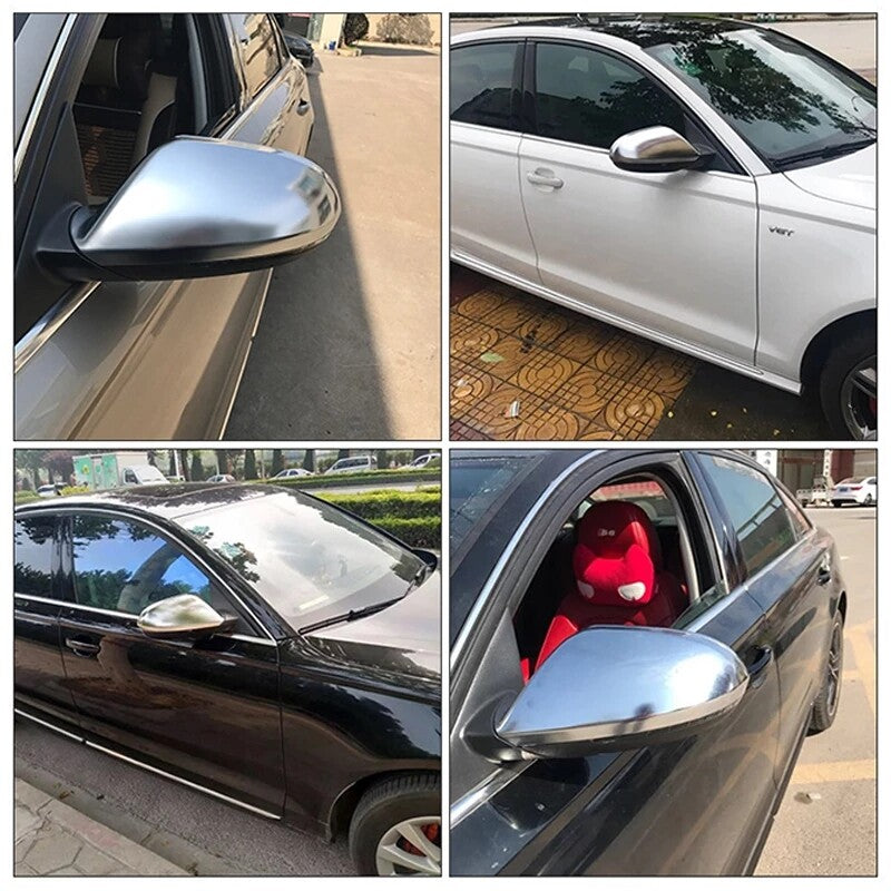 2PCS Without side Assist Error side mirror cover for Audi A6 S6 C7 4G 12-18