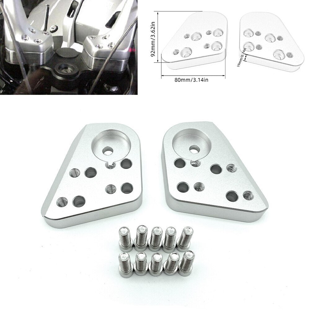 for BMW R1200RT R1150RT R1100RT Silver Motorcycle Accessories Handlebar Riser