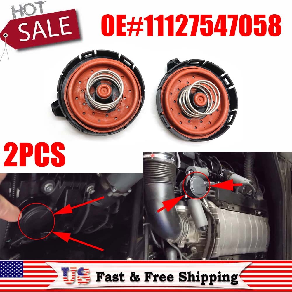 2-pack PCV valves suitable for BMW 545i, 550i, 645ci, 650i, 745Li, 745i, 750i, 750Li, X5 11127547058