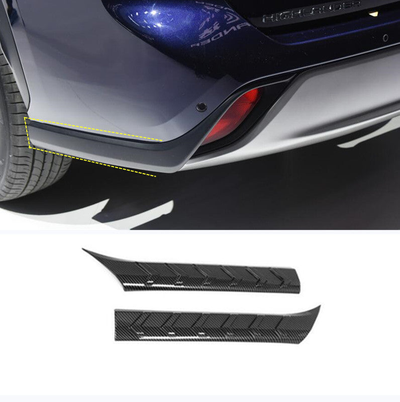 for Toyota Highlander Kluger 2020-23 Carbon fiber Rear Bumper Molding Trim Cover
